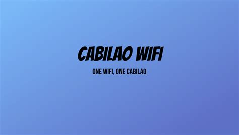 cabilao wifi